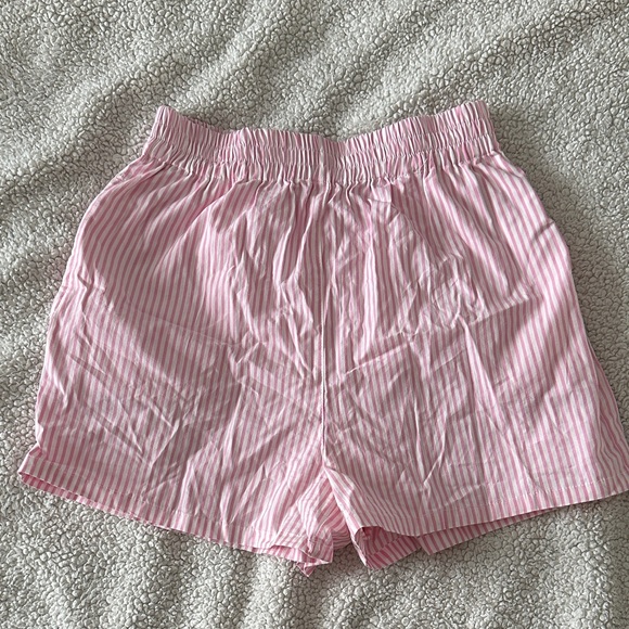 Ardene Pants - Ardene Pink and White Striped Shorts